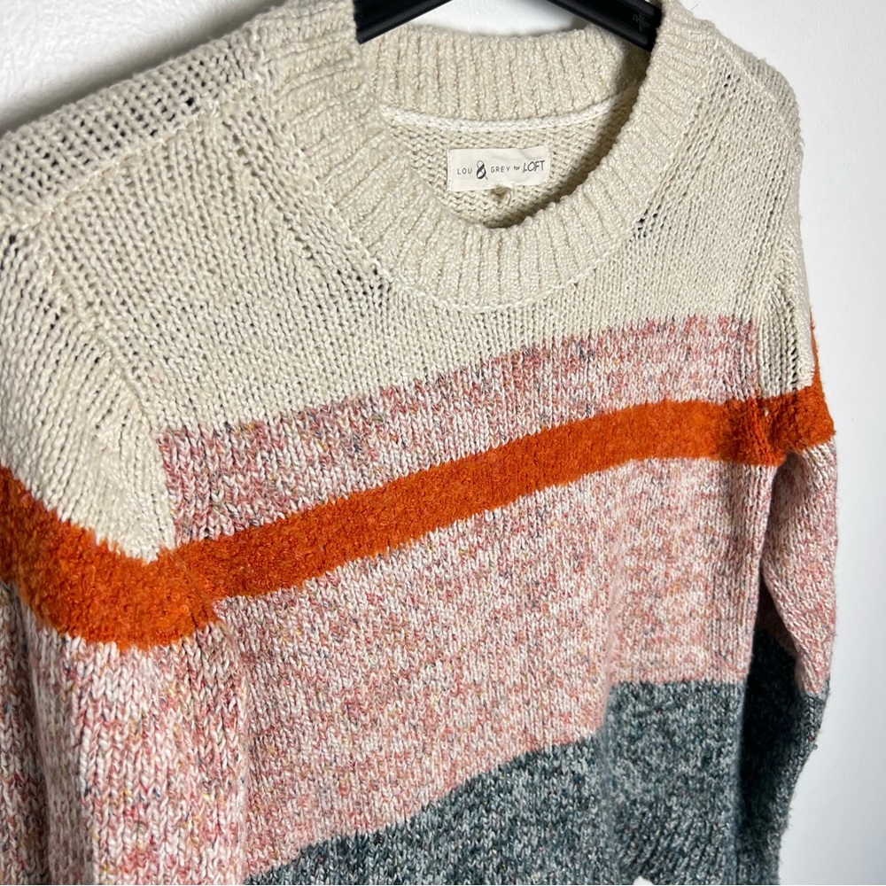 Woman’s Lou & Grey LOFT Striped Knit Sweater XS Cozy‎ - Picture 2 of 5
